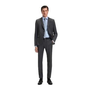 Boss Mens Notch Neck Regular Suit Jacket / Dark Grey